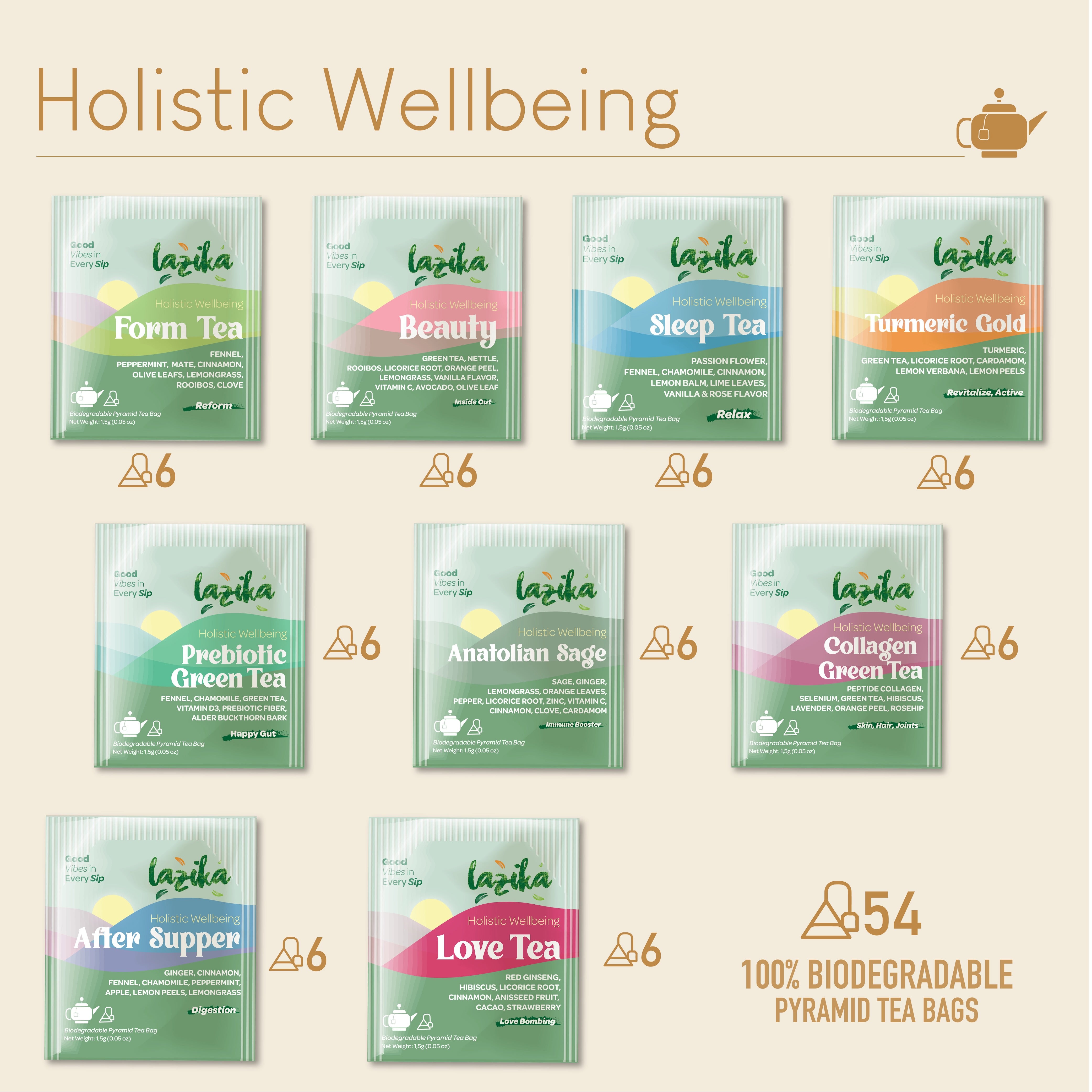 Holistic Wellbeing Herbal Tea Assortment