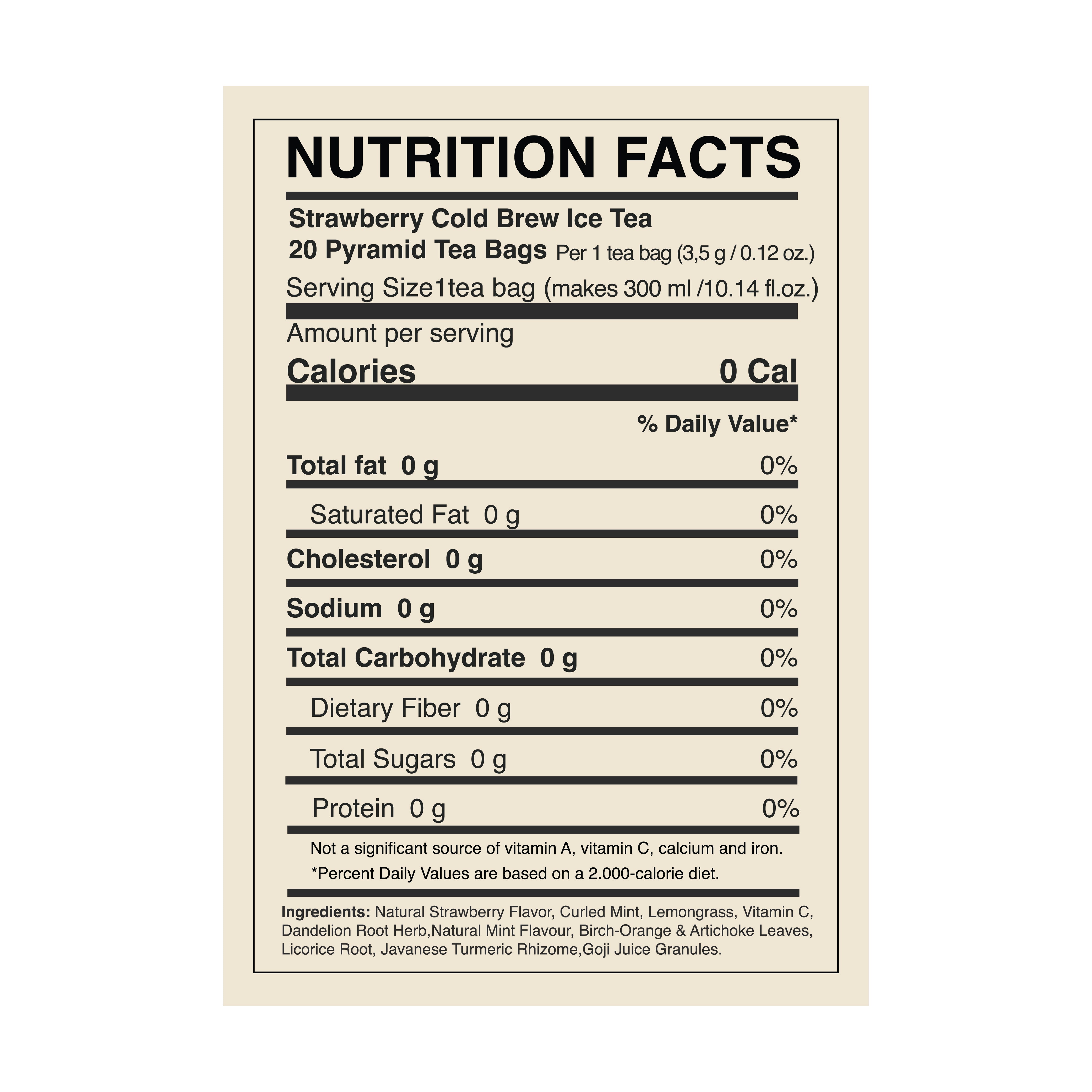 Strawberry Flavored Mint Ice Tea