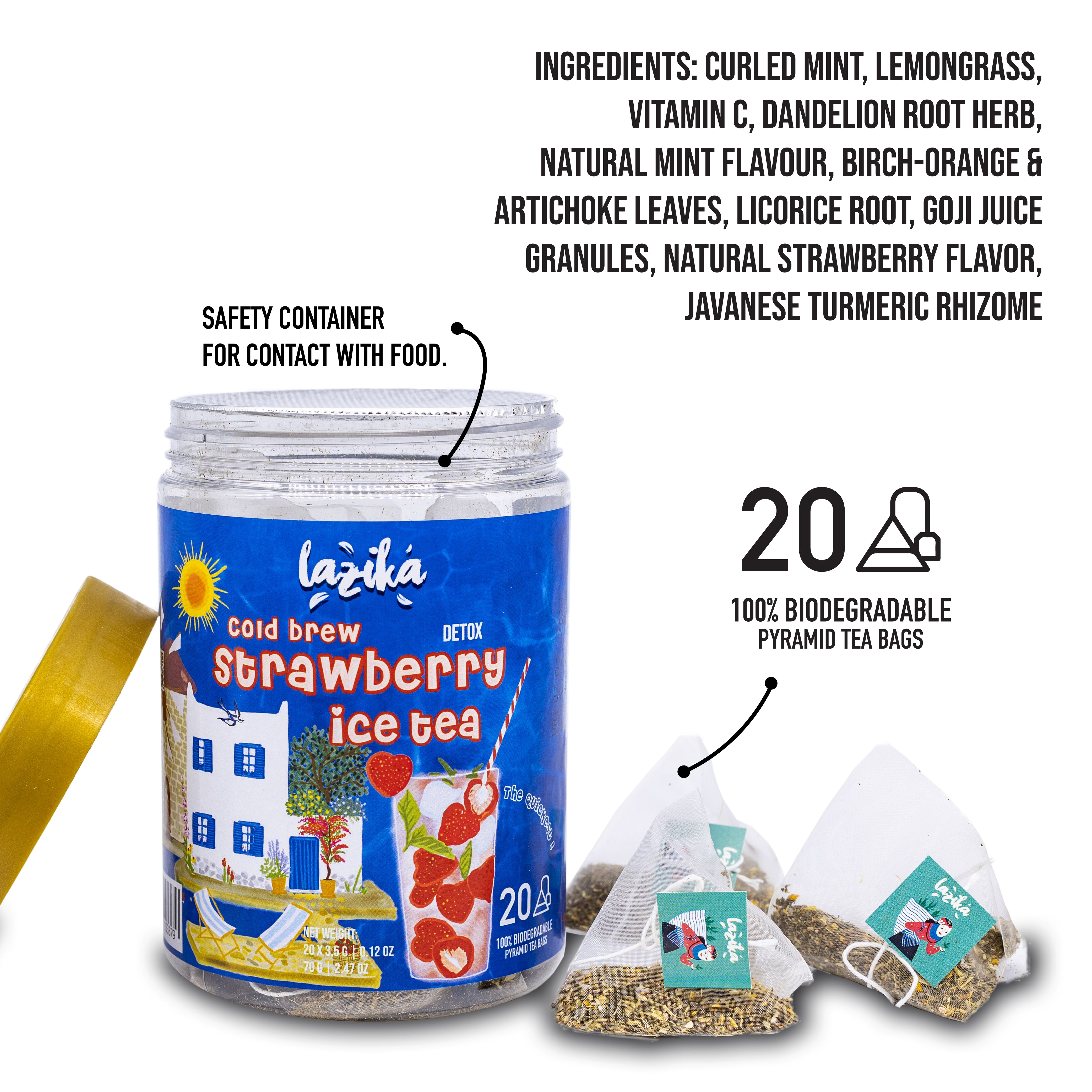 Strawberry Flavored Mint Ice Tea