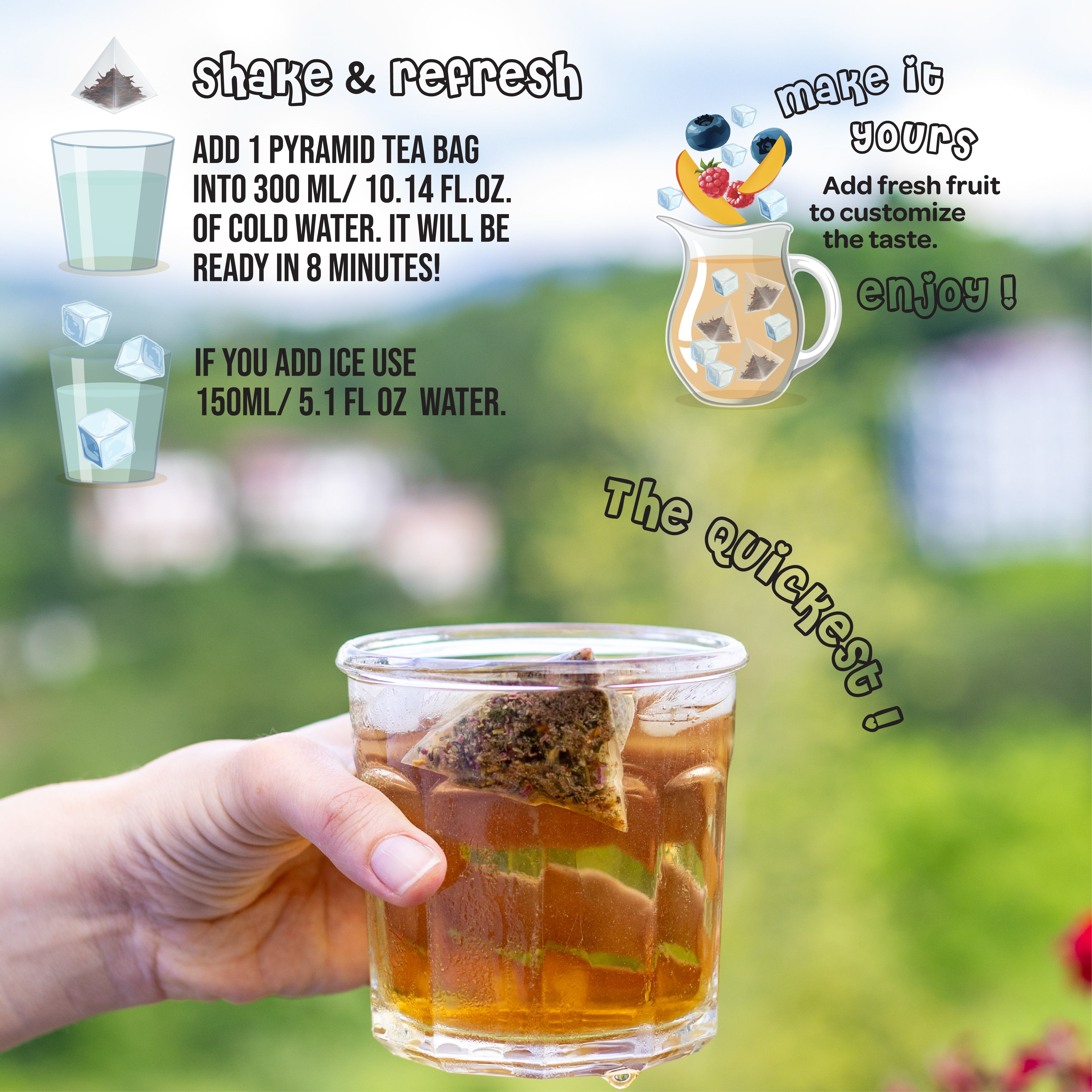 Mango Flavored Mint Ice Tea