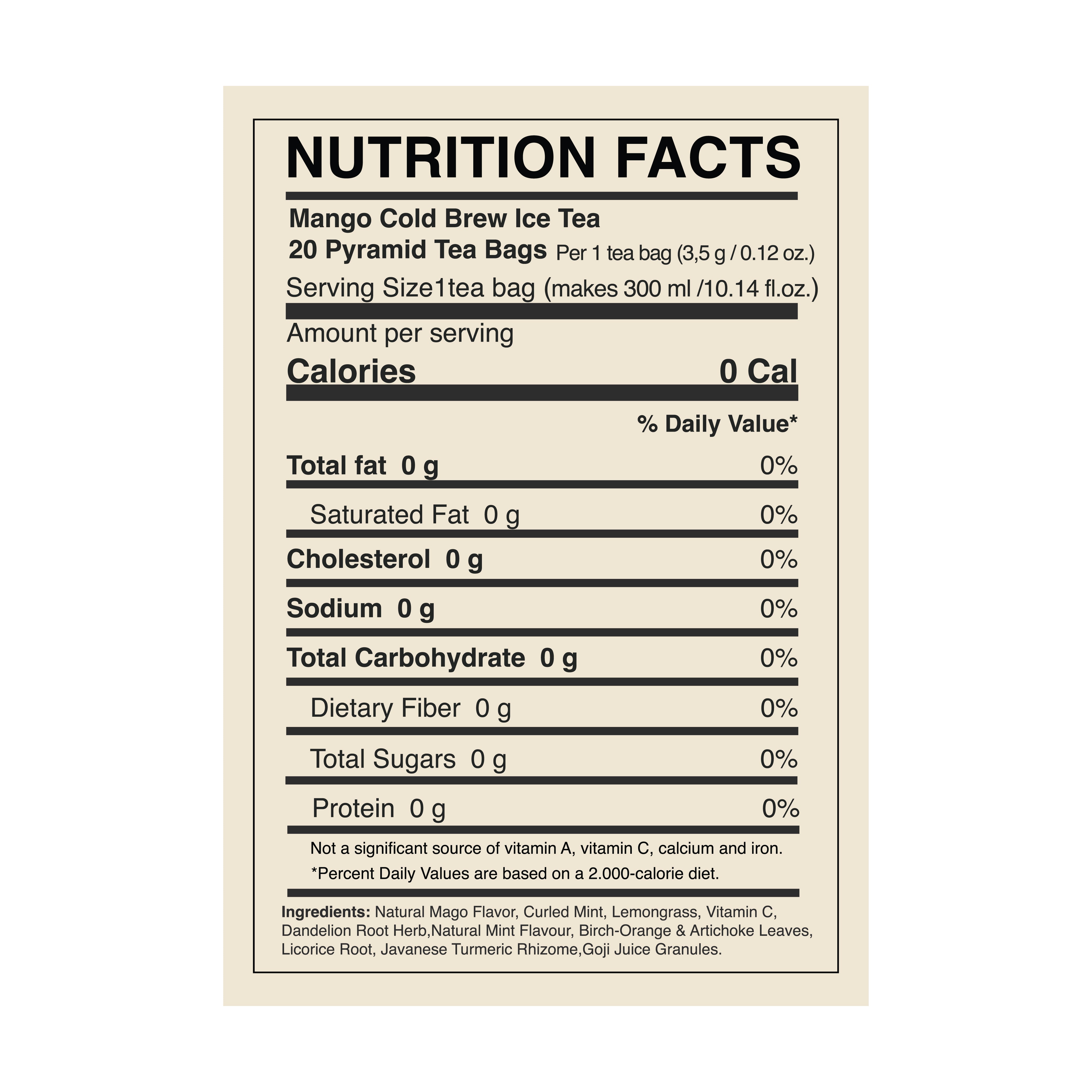 Mango Flavored Mint Ice Tea