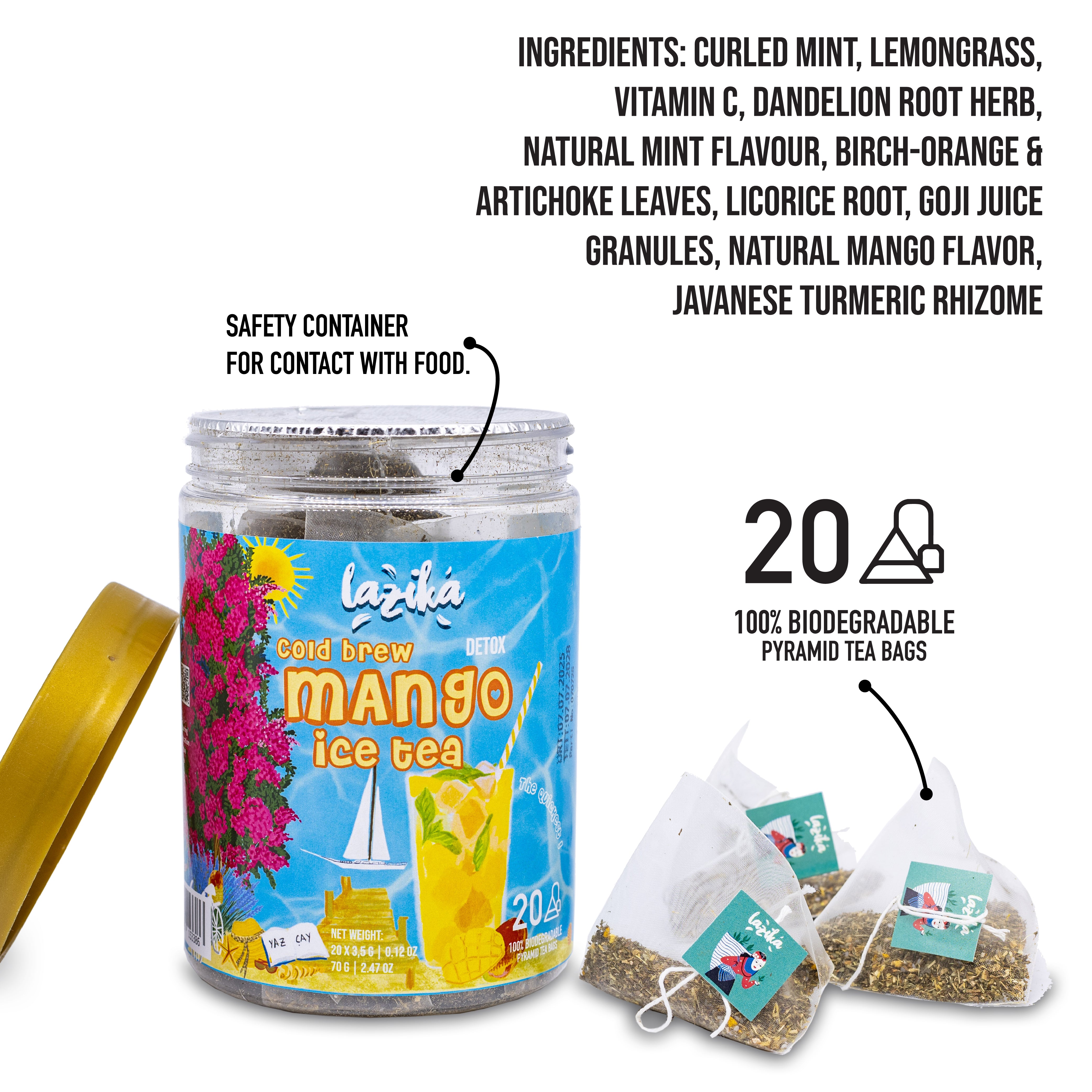 Mango Flavored Mint Ice Tea